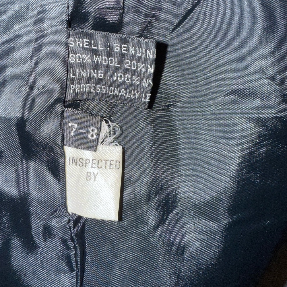 Women's vintage leather and wool Stylish Black and Gray Women's Jacket vintage 7 - Picture 5 of 7